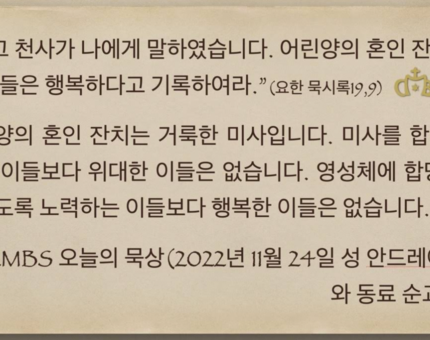 [오늘의 묵상] 2022.11.24