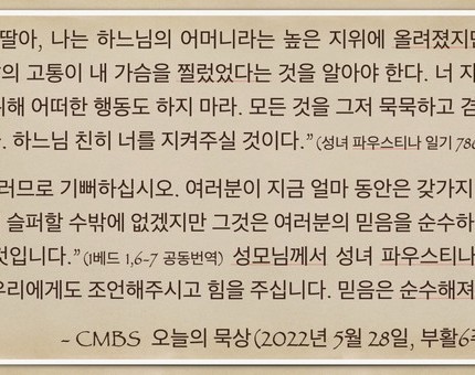 [오늘의 묵상] 2022.05.28