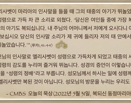 [오늘의 묵상] 2022.05.31