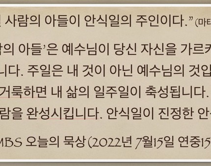 [오늘의 묵상] 2022.07.15