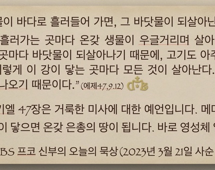 2023년 3월 21일 프코 신부의 오늘의 묵상